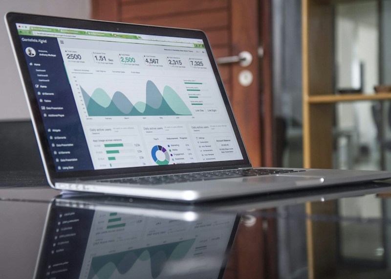 Business analytics on a laptop screen supporting weekly planning and actionable reporting
